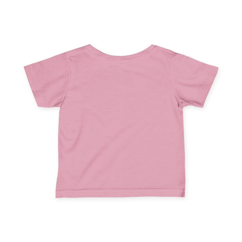 Infant Tee — "Late Stage Capitalism" Minimal Pink Graphic Baby Shirt