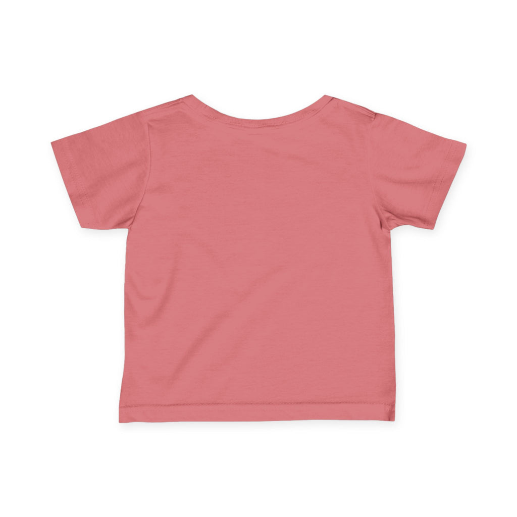 Infant Tee — "Late Stage Capitalism" Minimal Pink Graphic Baby Shirt