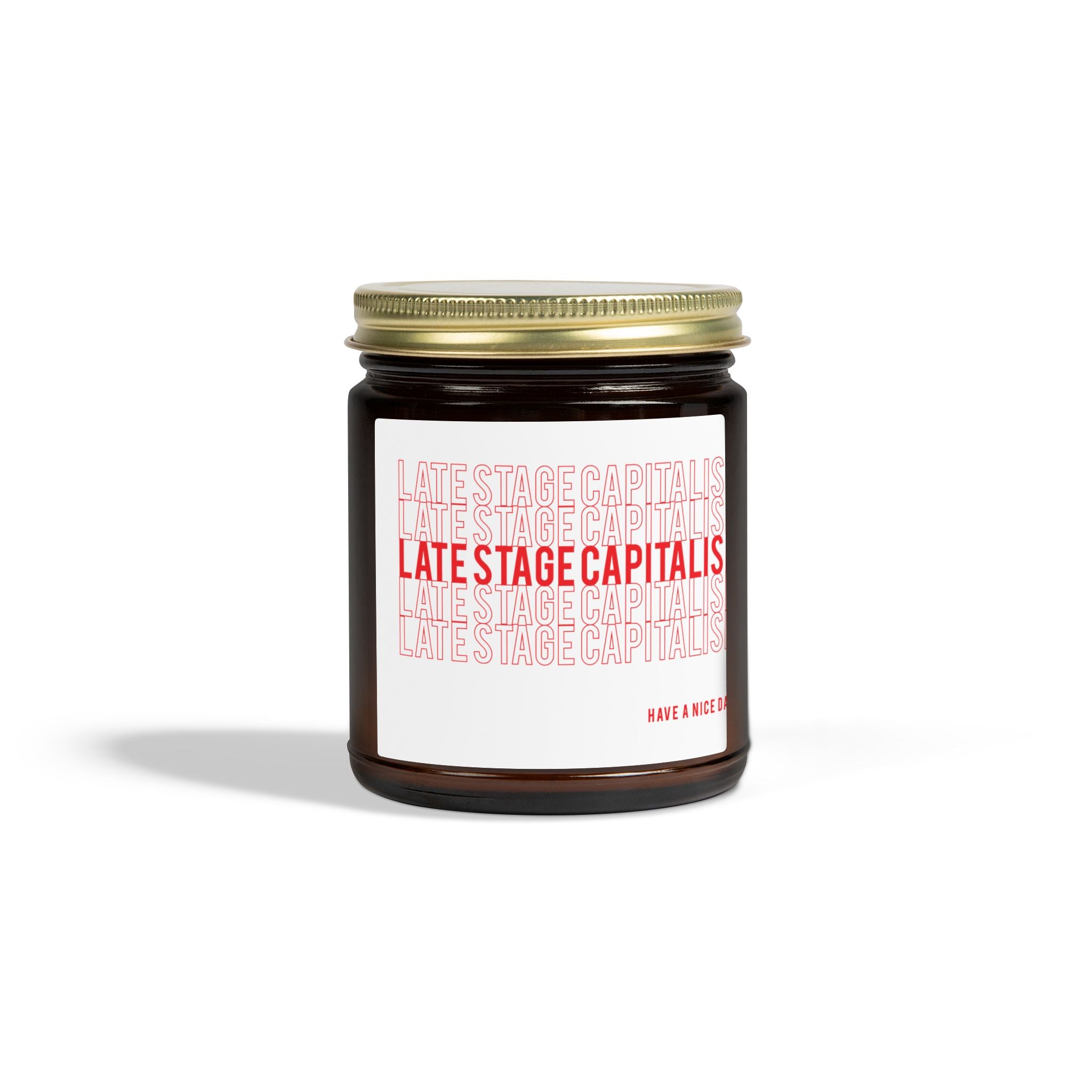 Scented Candle — Coconut Apricot (4oz & 9oz) “Late Stage Capitalism” Jar