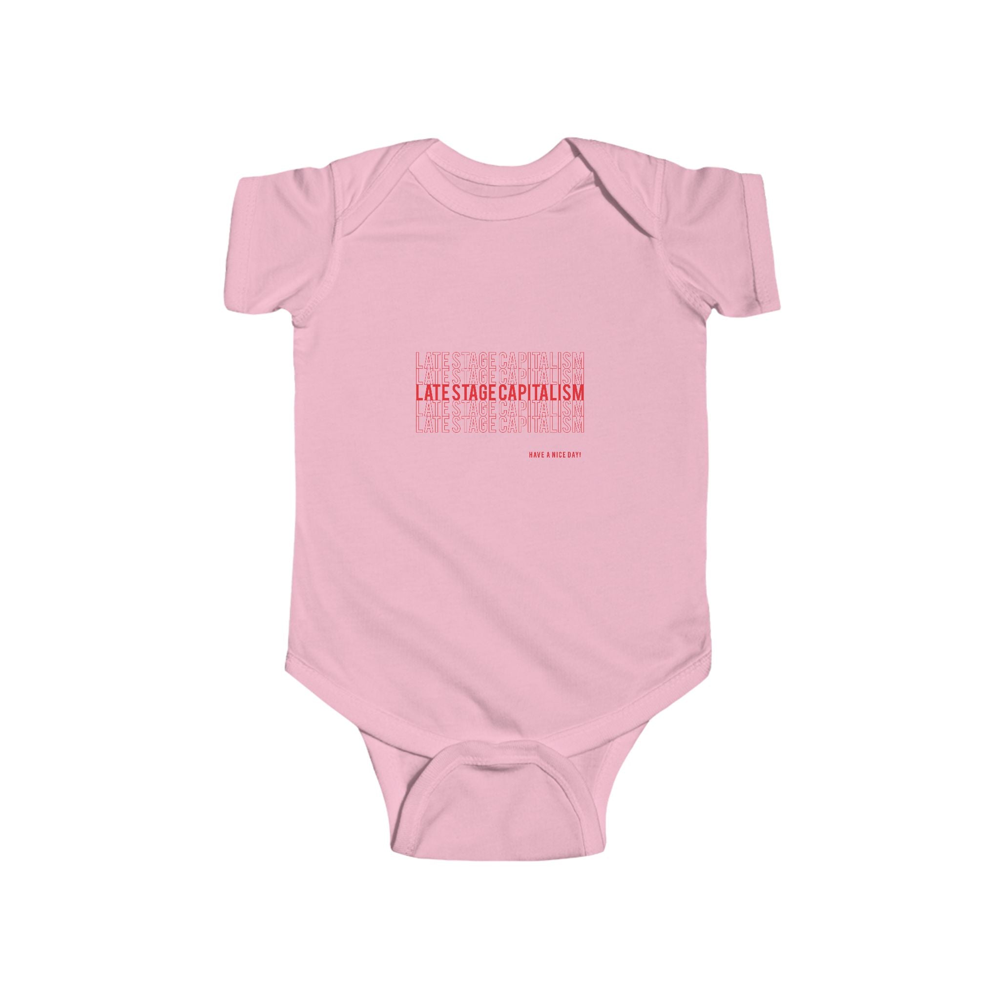 Infant Bodysuit — 'Late-Stage Capitalism' Graphic Baby Onesie
